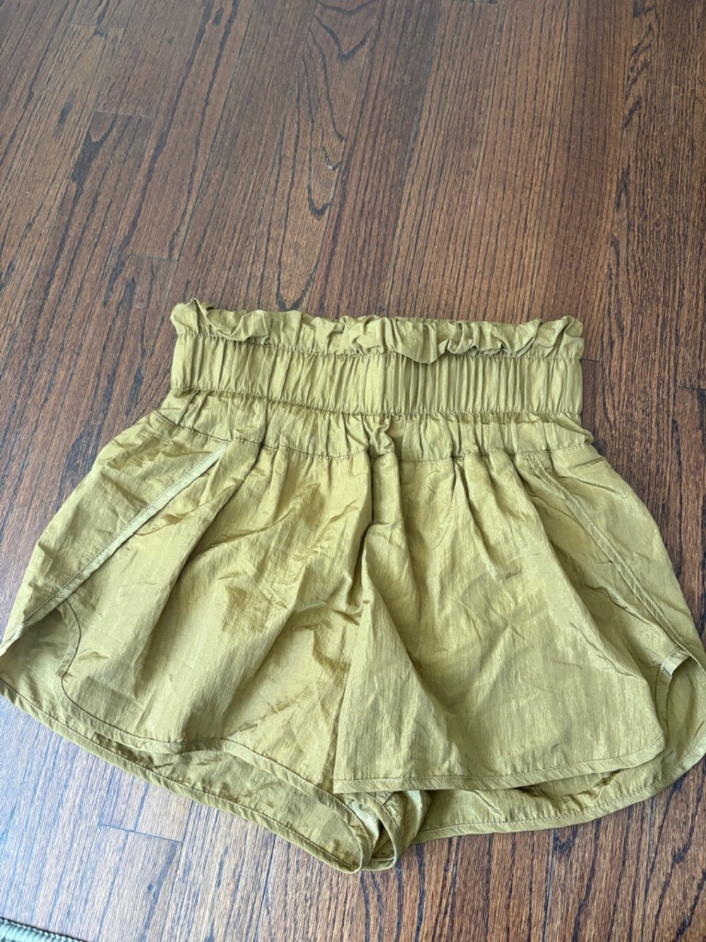 High-Waist Olive Green Women's Shorts